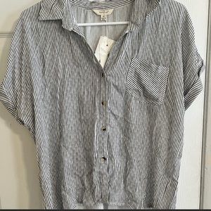 Grey Striped Button Down